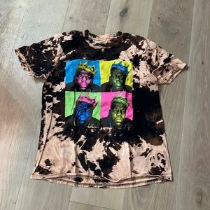 notorious B.I.G bleached short sleeve shirt